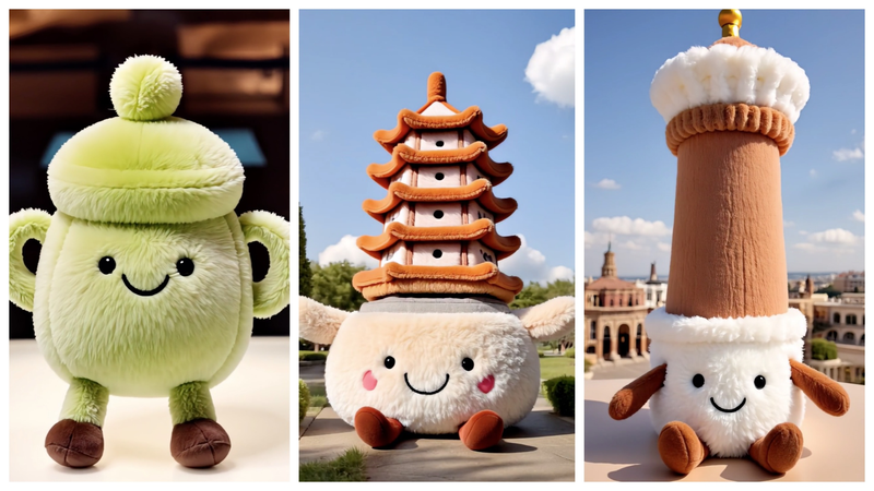 中国のランドマークがぬいぐるみに？建築物がかわいく生まれ変わる動画 video poster