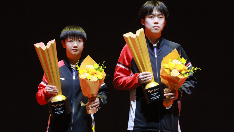 孫穎莎＆王楚欽が混合ダブルス優勝　WTTチャイナスマッシュ