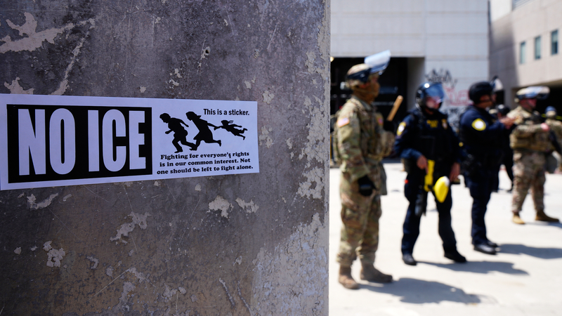 国際ニュース：ロサンゼルスに米軍派遣　移民急襲とデモ拡大で「一時拘束」論争