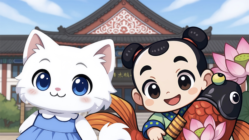 天津でペルシャ猫が春節の門神に　ヤンリウチン木版年画の物語 video poster