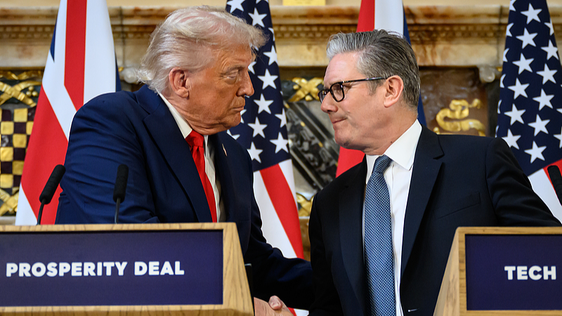 トランプ米大統領、英訪問を終了　パレスチナ国家承認巡りスターマー首相と食い違い