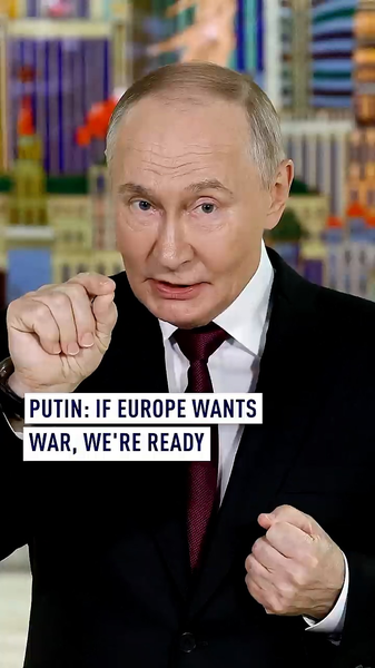 プーチン大統領「欧州が戦争望むなら準備できている」と発言 video poster