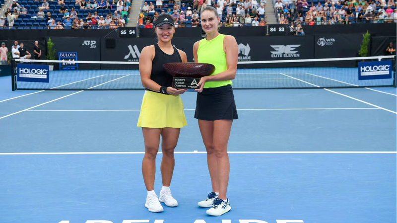 女子テニスWTAアデレード国際で郭含玉＆パノワ組がダブルス優勝