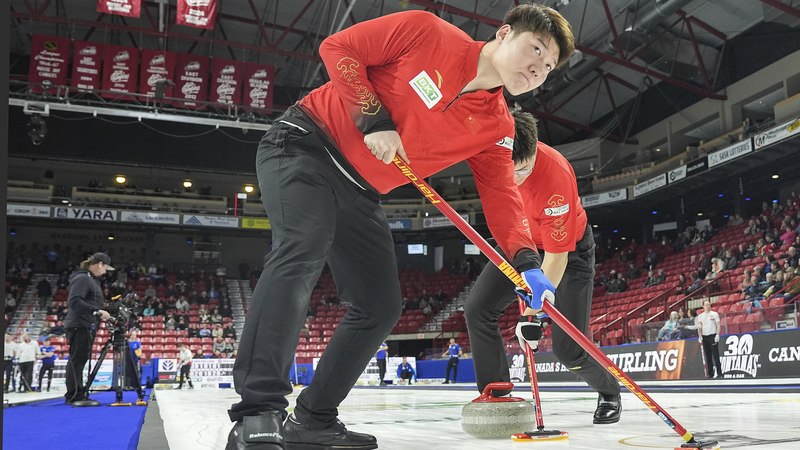 男子カーリング世界選手権：中国、日本に7-6惜敗　予選5位で残り2戦