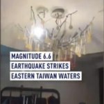 中国の台湾地域東部沖でM6.6地震、台北で約1分揺れ　中国本土でも体感 video poster
