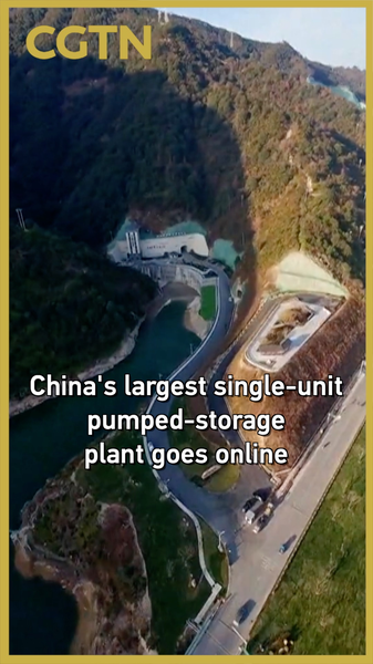 中国本土・浙江の天台揚水発電、最大級「単機」ユニットが系統接続 video poster