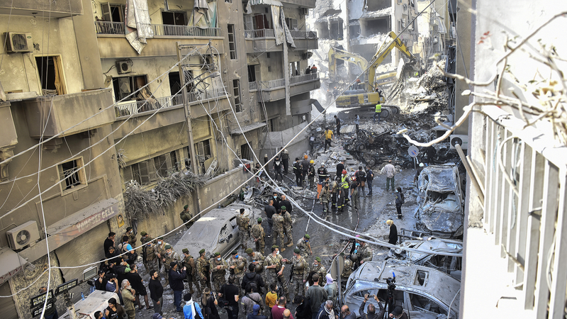 レバノンでイスラエル空爆、ベイルート中心部などで55人超死亡