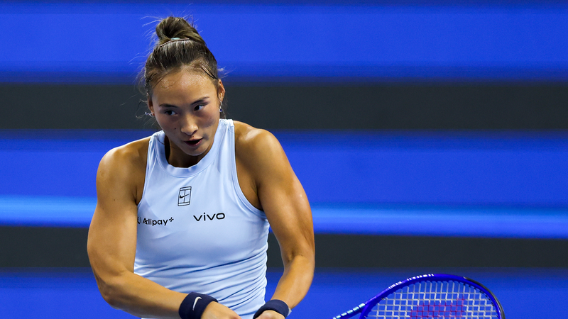 中国オープン女子テニス：第7シード鄭欽文がケガで途中棄権