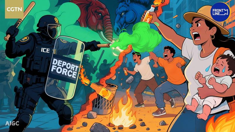 米国で移民政策に抗議デモ　トランプ政権の「政治ゲーム」の代償