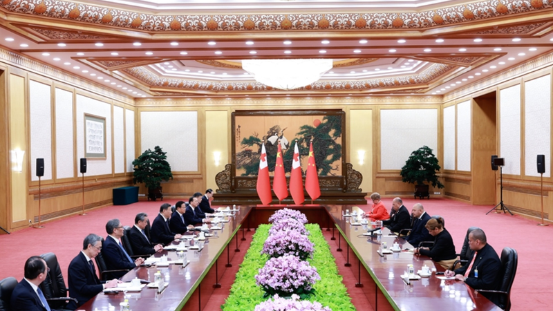 中国とトンガ、長年の友好と連帯強化　習主席とトゥポウ6世国王が会談 video poster