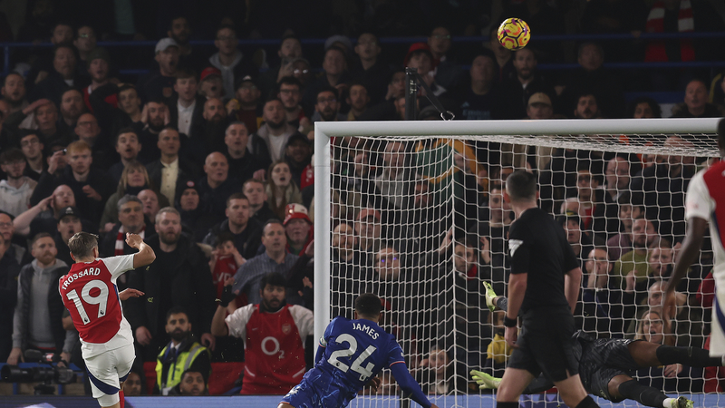 プレミアリーグ：アーセナル、チェルシーと1-1ドローで4戦未勝利