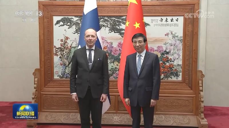 中国とフィンランドが関係強化へ　王滬寧氏、フィンランド議長と会談