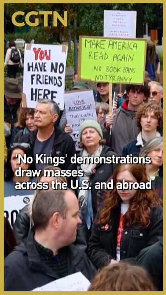 米国で「No Kings」デモ拡大　トランプ大統領の「権威主義」に抗議 video poster