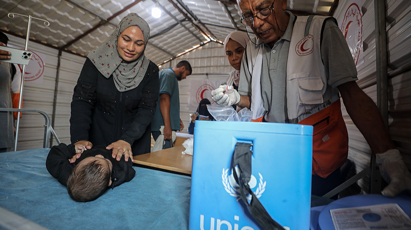 UNICEF「ガザの子どもワクチン用注射器が未搬入」イスラエルは否定