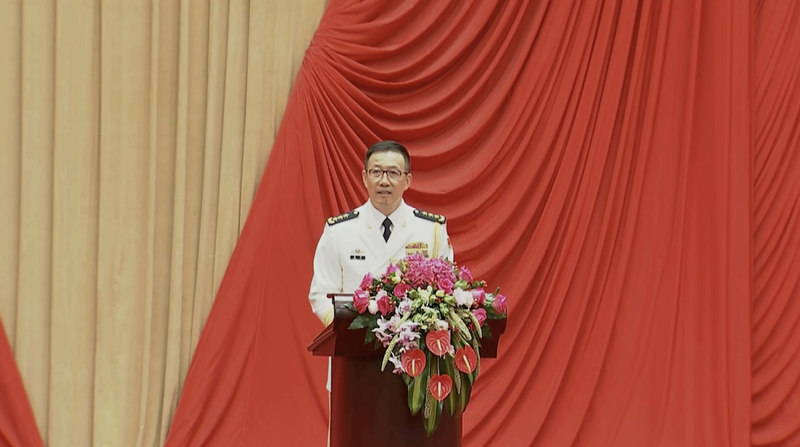 中国人民解放軍創設98周年、人民大会堂で記念レセプション video poster