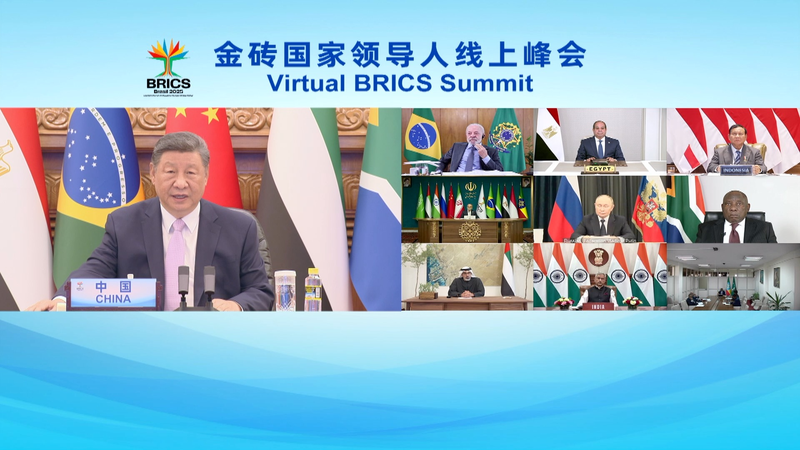 習近平氏、オンラインBRICSサミットで多国間主義の共同防衛を呼びかけ video poster