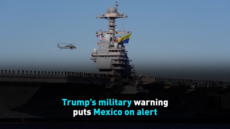 トランプ大統領の軍事警告でメキシコに緊張　ベネズエラ沖への艦隊派遣が波紋 video poster