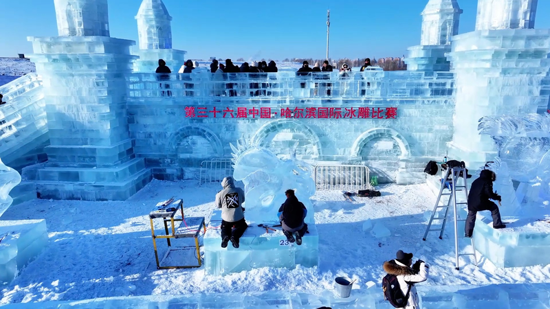 ハルビン国際氷彫刻・雪像コンクール　氷雪アートが示した世界の連帯 video poster