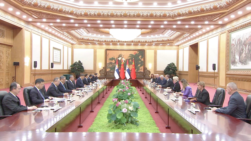 習近平国家主席がセルビアのブチッチ大統領と会談　北京で戦勝80周年行事に合わせ video poster