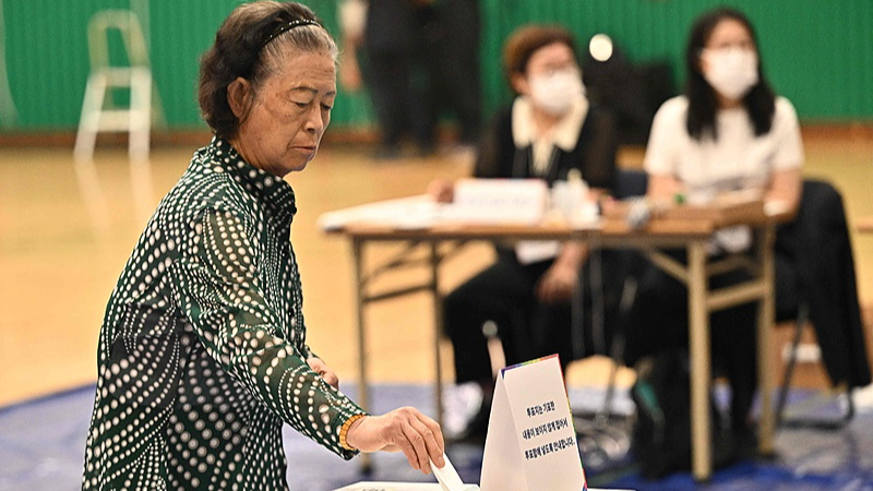 韓国大統領選、火曜の本投票　李在明氏リードのまま決戦へ