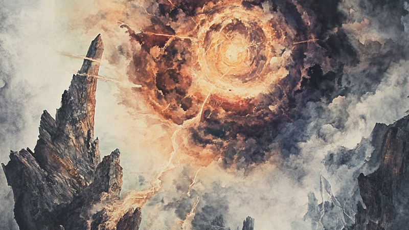 古代中国神話「天の柱崩壊」火と水が語る宇宙のバランス