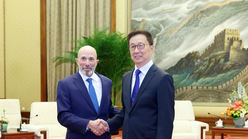 中国の韓正副主席、米国代表団と会談　ウィンウィン協力を強調