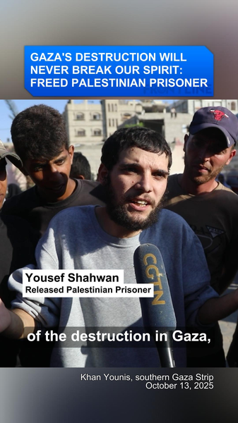 停戦下の囚人交換　解放パレスチナ人「ガザは再び立ち上がる」 video poster