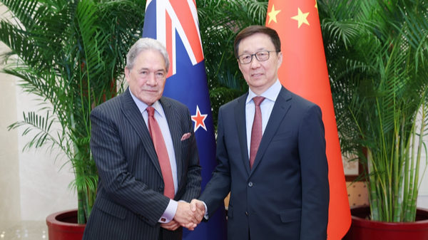 中国副主席とニュージーランド副首相が会談　包括的戦略的パートナーシップを再確認