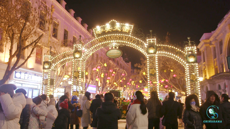 ハルビン中央大街：歴史的建築とアジア最長の歩行者天国