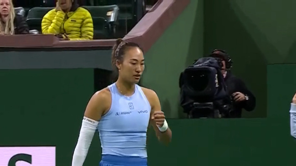 中国の鄭欽文がBNPパリバ・オープン16強入り　ウィンブルドンの雪辱