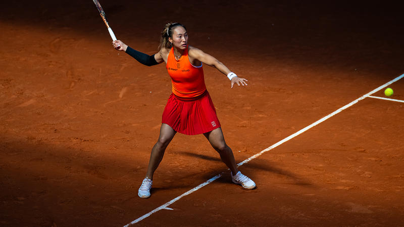 鄭欽文がマドリードOP2回戦敗退　五輪金メダリストに試練