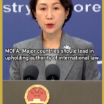 中国外務省、国際法の権威維持を強調　「主要国が模範を」 video poster