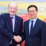 中国の韓正国家副主席、カナダ元首相クレティエン氏と会談　関係安定へ対話