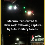 マドゥロ氏、米軍がベネズエラで拘束しNYへ移送　映像にヘリ到着と護送車列 video poster