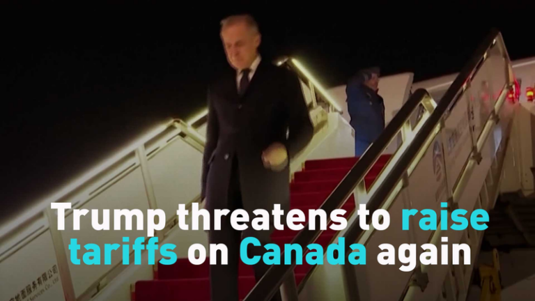 トランプ氏、カナダ関税の再引き上げ示唆　カーニー首相の中国本土訪問後 video poster