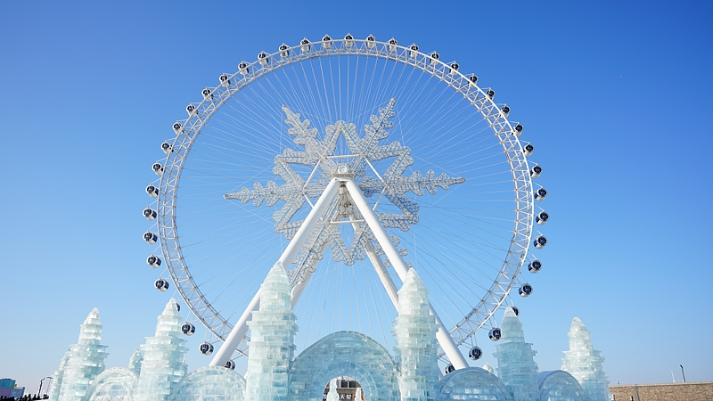 中国本土ハルビン「世界最大級」の氷雪テーマパーク、12月開園で大混雑 video poster