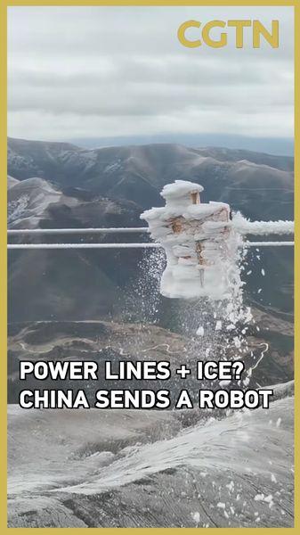 送電線に氷が張る標高3,300m——中国本土が投入する「除氷ロボット」とは video poster