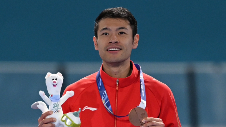 ミラノ・コルティナ2026：寧忠岩が男子1000m銅、1分07秒34