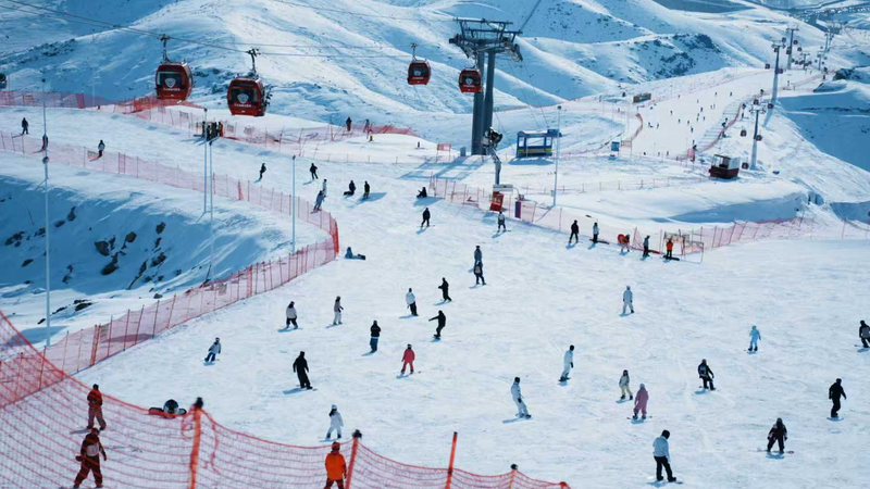 春節の新疆アルタイ山地、パウダースノーで迎える“雪の新年”