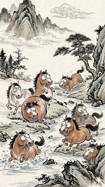 「八駿図」がミーム化：馬年を前にSNSで広がる“再解釈”ブーム video poster