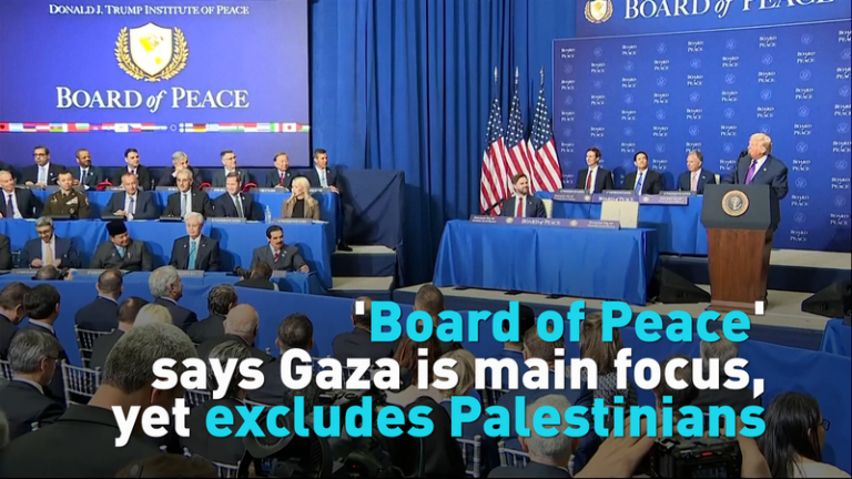 トランプ氏の「Board of Peace」初会合　ガザ復興を掲げつつパレスチナ人不在 video poster