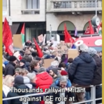 ミラノでICE派遣に抗議、数千人が集会　2026冬季五輪めぐり video poster