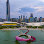 中国本土・蘇州湾文化センターをライブで紹介　太湖東岸の湖畔と巨大文化複合施設 video poster