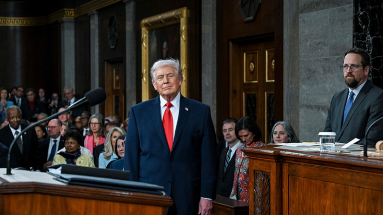 トランプ氏、一般教書演説が60年で最長級に　支持率低下の中で成果強調