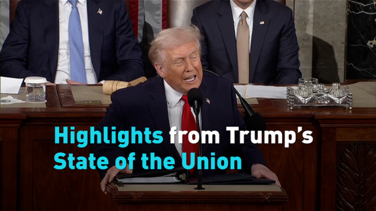 トランプ大統領の一般教書演説、最長級1時間47分：移民・関税・外交を整理 video poster