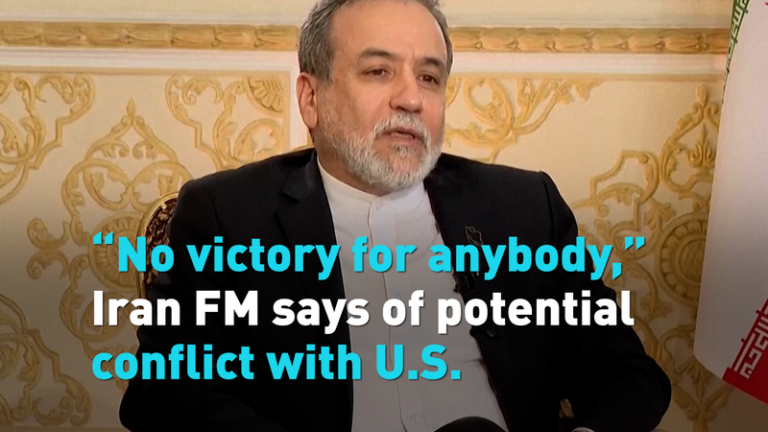 イラン外相「勝者なし」 米国との衝突は“壊滅的”と警告、ジュネーブ協議前に video poster