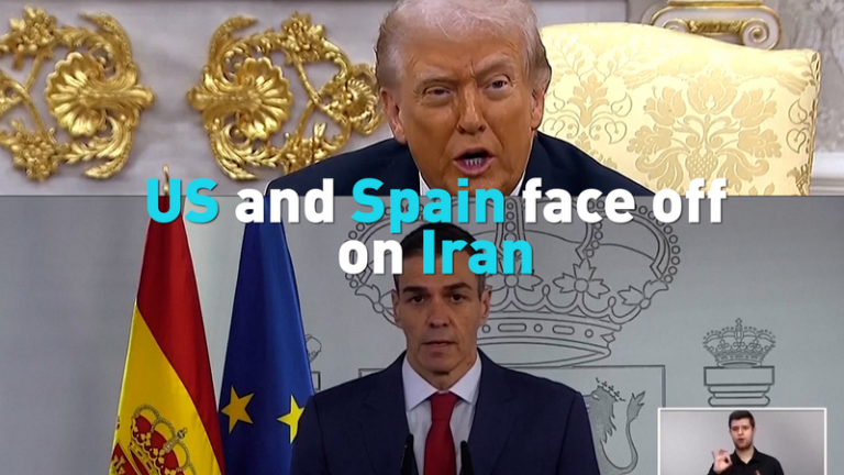 米国とスペイン、イラン対応で対立　トランプ大統領が貿易停止を示唆 video poster