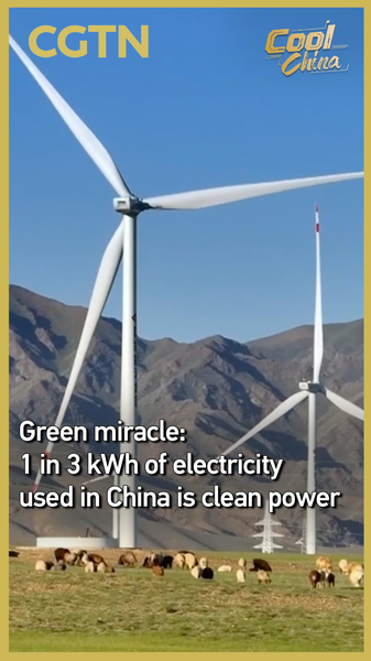 中国の電力、3分の1がクリーンエネルギーに 風力・太陽光発電が急拡大 video poster