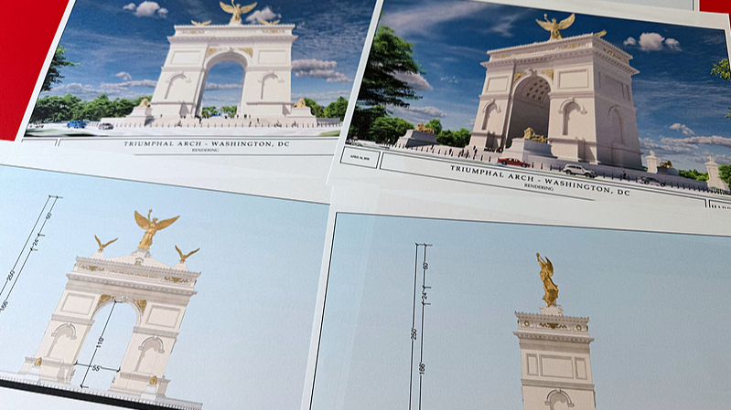 トランプ前大統領提案の“Arc de Trump”設計公開、訴訟と批判が集まる